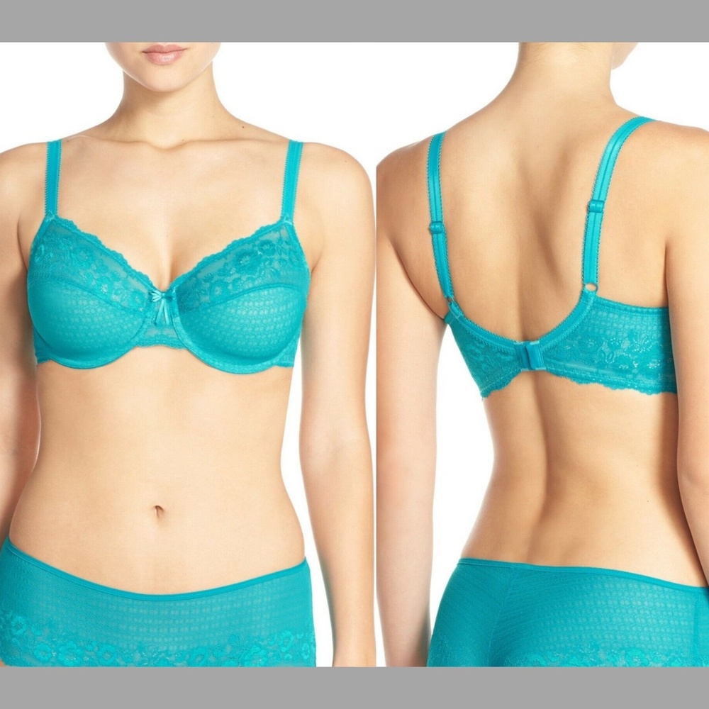 NWT Wacoal The Insider Underwire Bra in‎ Capri Breeze Blue [SZ 32C ]